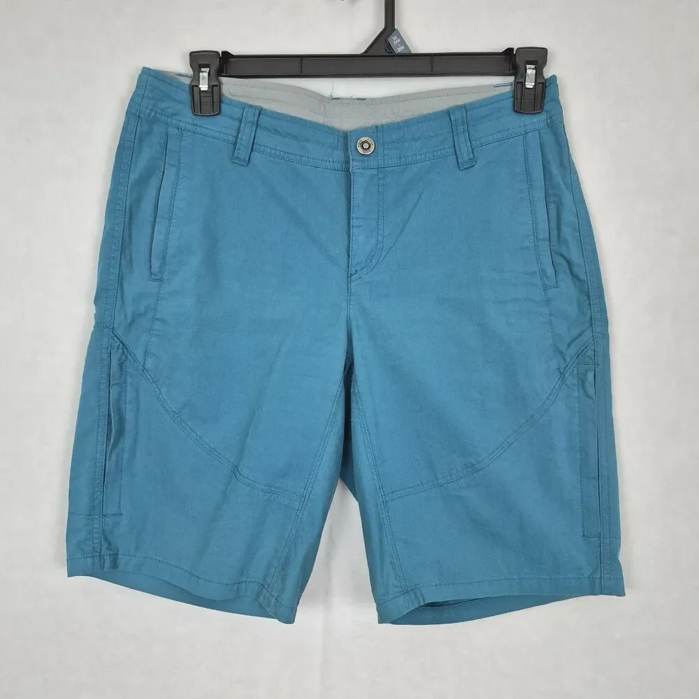 KUHL Spire Women's Hiking Short Size 10 Teal Blue Outdoors Crunchy Granola Walk